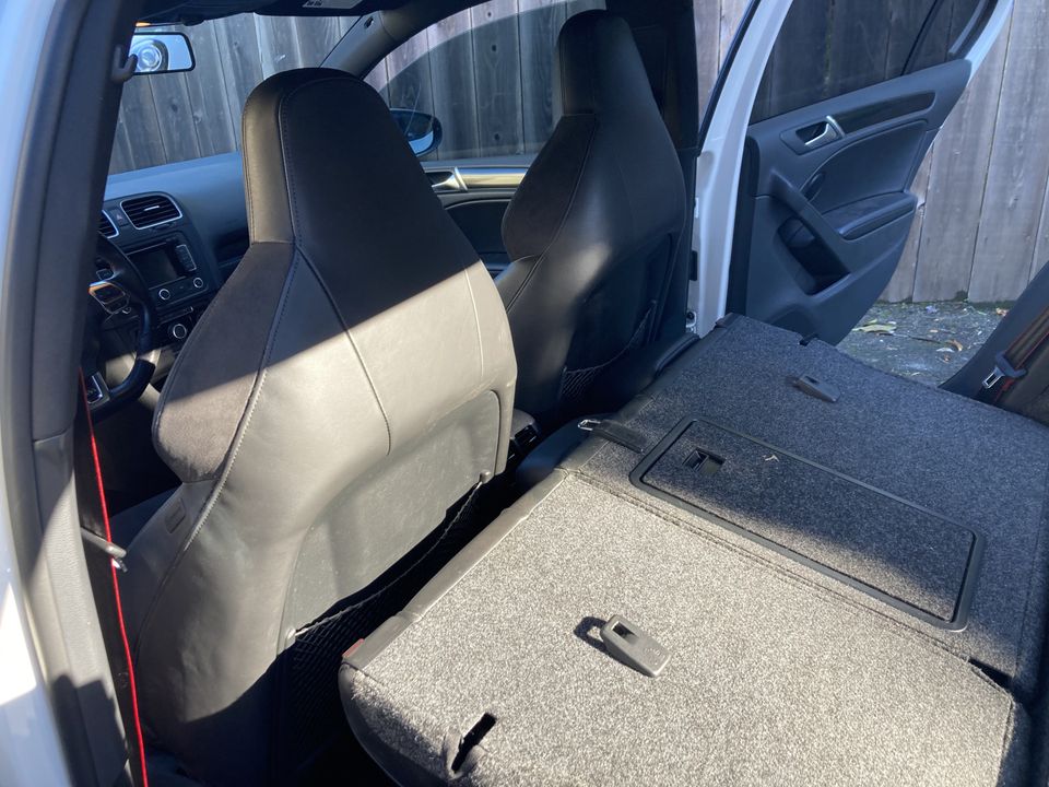 VW GTI folded rear seats wo the headrest